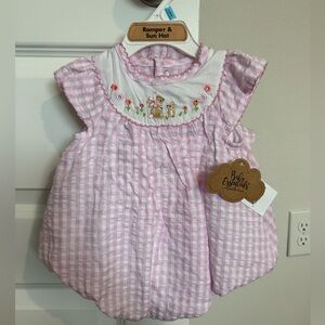 Easter Bunny Baby Romper and Sunhat - 6 MOS - NWT